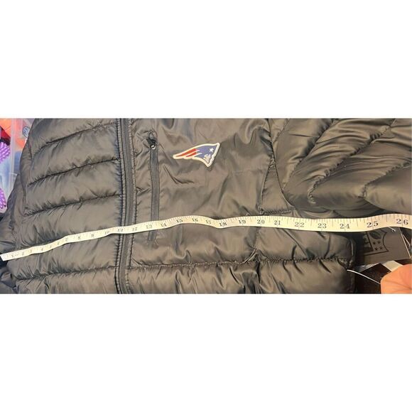 New England Patriots NFL Hooded Black Puffer Jacket Coat Mens XL football - Picture 5 of 6